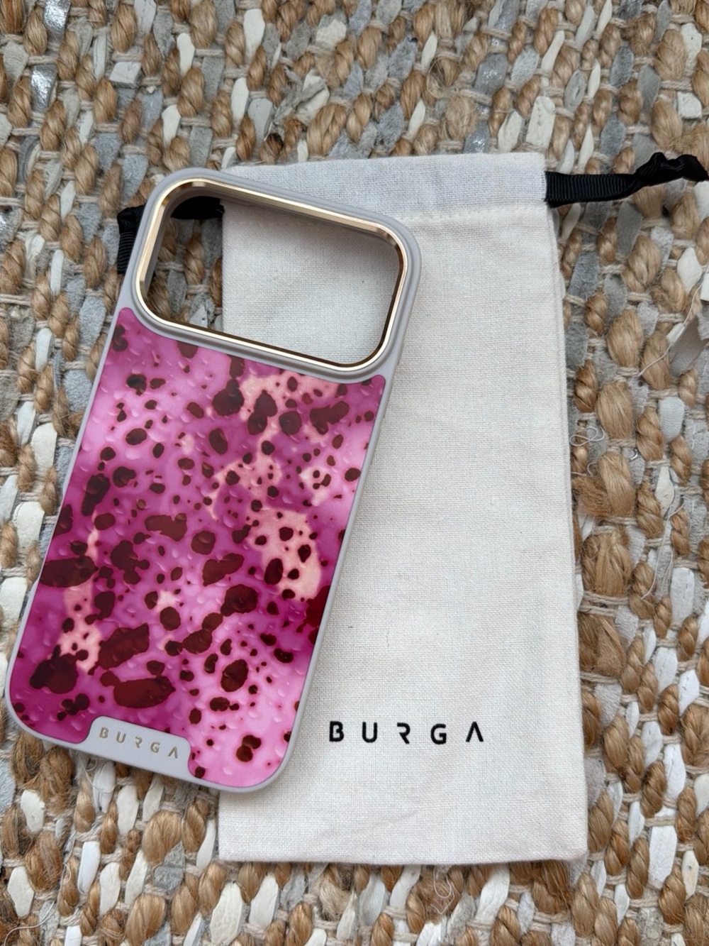 Burga Pink Orchid Speckle Protective 17 max pro iPhone Case